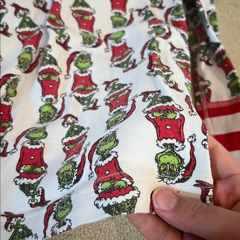 Hanna Andersson Dr. Seuss Grinch Long John Pajama Set Grinch Mix It Up Size 8
